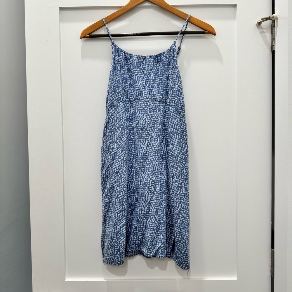 Abercrombie Kids Blue Patterned Midi Dress